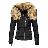 Doudoune courte zippée matelassée pour femme, parka doublée en sherpa avec revers en fausse fourrure, manteau chaud d'hiver à capu