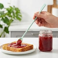 6 Stück Silikon Kosmetik Spatel Wiederverwendbare Silikon KleinSpatel Make Up Spatel 3 Größen Kosmetische Löffel Silikonspatel für Schmale Flasche, Marmelade, Beauty Lotion, Creme – Ansicht 7