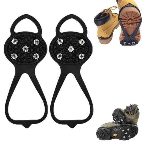 Anti Rutsch Schuhspikes, Universal 5-Claw Spikes Für Schuhe Winter rutschfeste Eisspikes, Schuhkrallen Spikes Zum Wandern, Bergsteigen, Spazierengehen, Unverzichtbar für Outdoor-Aktivitäten (M)