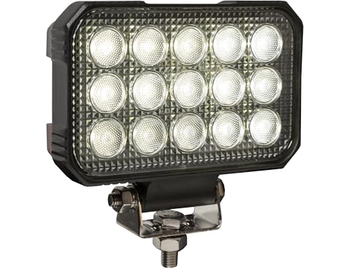 Buyers Products 1492196 Ultra Bright 6 Inch Wide Rectangular LED Flood Light, 9000 Lumens, Fog Light, Light Bar for ATV, UTV, Work Trucks and Trailers, Utility Truck, Off Road, Clear