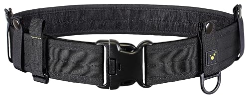 tee-uu BLACK Rettungsdienstkoppel | Komplett-Set inkl INNER Untergürtel und BELT KEEPER Set | Größen S-3XL | M  Hüftumfang 85-105cm