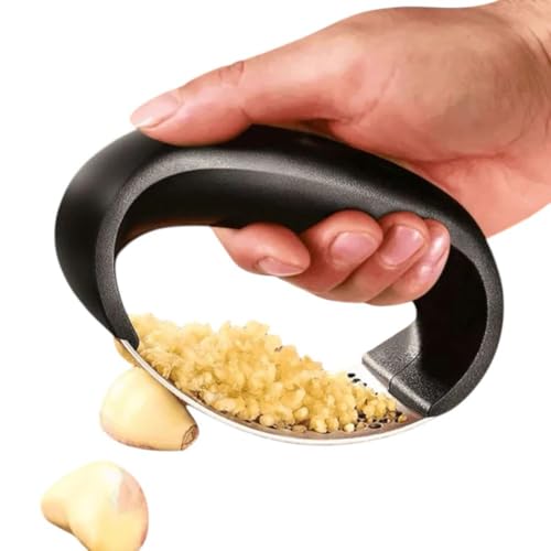 Triturador Amassador Espremedor De Alho e Temperos Manual Aço Inox