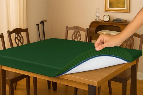 ✅ DESIGN ELEGANTE E FUNZIONALE; Il copritavolo in panno gioco di Corredocasa, nella raffinata tonalità verde, offre un aspetto elegante e sofisticato. La superficie soffice e morbida è ideale per giochi di carte, dadi e altre attività, garantendo una protezione elegante e pratica per il tuo tavolo.