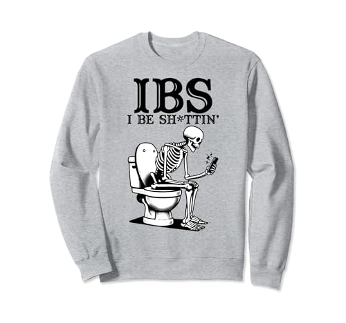 IBS Humor Skeleton Tablet Toilet Humorístico Diseño Gráfico Sudadera
