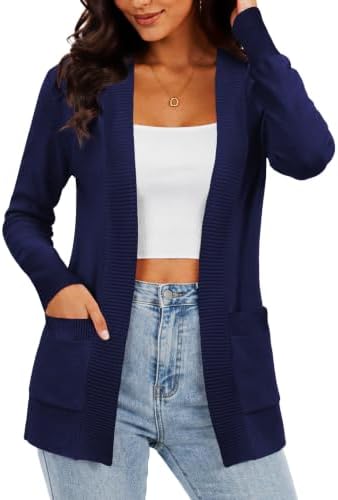 REDHOTYPE Women's Open Front Cardigan Sweater with Pockets S-XL