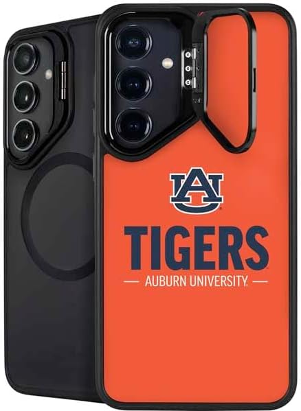Skinit Kickstand Phone Case Compatible with Galaxy S25 Plus - Officially Licensed Auburn University Tigers Outline Design