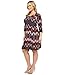 Karen Kane Women's Plus-Size Pacific Ikat Three-Quarter Dress