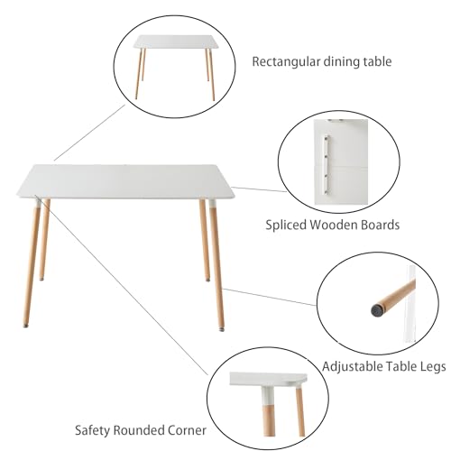 Mesa de comedor pequeña con 4 sillas cómodas para pisos reducidos 5