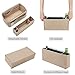 ZTUJO Purse Organizer Insert, Felt Purse Organizer with Zipper and Sewn Bottom Insert, Fit Speedy Neverfull Graceful,6 Sizes (X-Large, Beige)