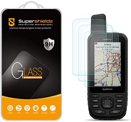 Supershieldz (3 Pack) Designed for Garmin GPSMAP 67 67i 66i 66s 66st 66sr Tempered Glass Screen Protector, Anti Scratch, Bubble Free