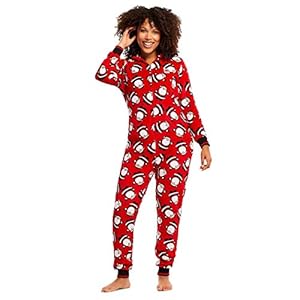 1 pièce Combinaison de Pyjama de Noël Famille Père Père Enfants Bébés Combinaison à Capuche à Manches Longues Combinaison zippée imprimé Bonhomme de Neige Hiver Chaud Cadeau