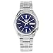 Produktbild Seiko SNKL43K1 5 Gent analoge Herrenuhr, automatisch, blaues Zifferblatt, graues Stahlarmband