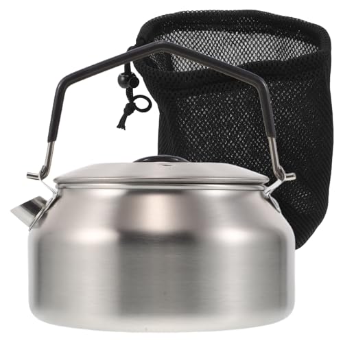 Bouilloire de camping acier inoxydable portable pour gaz et induction Abaodam