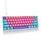 SOLIDEE Mechanisch gaming toetsenbord, bekabeld, 75% hot-swappable, RGB- toetsenbord met rode schakelaar, TKL 82 toetsen PBT, compact NKRO- toetsenbord met volumeregelingsknop (82 Mint