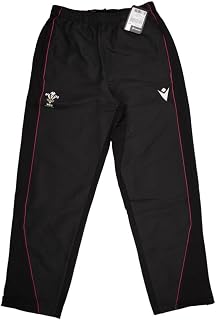 Macron 2023-2024 Wales Rugby Track Pants (Black)