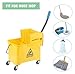 Industrial mop Industrial Mop and Bucket with Set 5 Gallon 21Qt Plastic Combo Bucket with Wringer on Wheels for Home and Commercial Cleaning