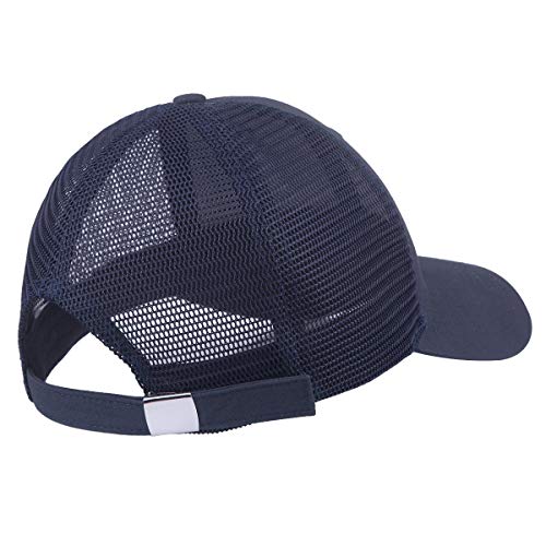 Moonsix Breathable Baseball Cap For Men Women Mesh Dad Hat For Sports Snapback Hats, Solid Navy Blue #TOP1