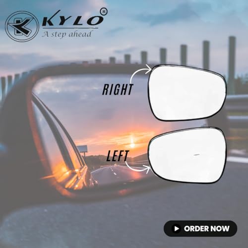 Image of Kylo Verna 1st Gen (2007-2010) Passenger Side (Left Side) Car Side Mirror Glass /Tukdi /Sub Mirror Plate