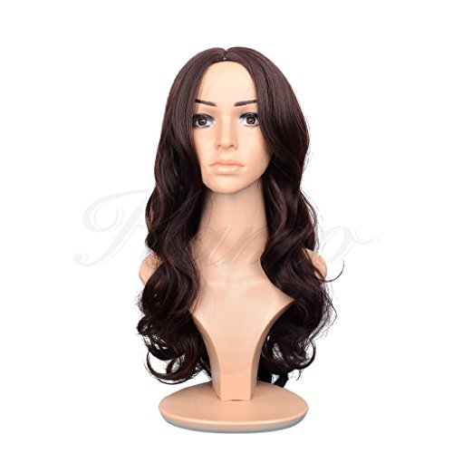 Kamo Dark Brown Charming Long Wavy Hair Wig + Wig Cap