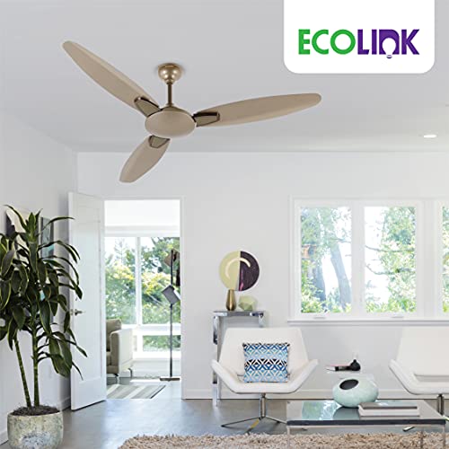 Image of EcoLink Petal Premium Decorative Easy Clean Ceiling Fan - 1200MM (Petal, Victorian Gold), Standard- Pack of 1
