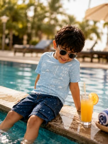 Image of Pilolo Kids Cargo Pocket Denim Shorts for Boys