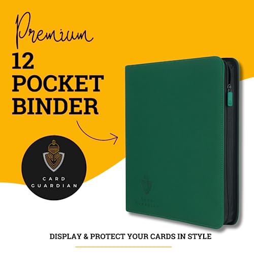 Card Guardian - 12 Pocket Premium Binder with Zipper for 480 Cards Trading Card Games TCG (Green) MTG Binder by Card Guardian - Image 2