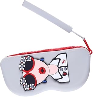 Clefairy Cute Silicone Sunglass Case with Zipper &amp; Wrist Strap, Soft Protective Glasses Holder for Women, Men &amp; Kids | Wat...