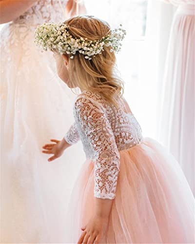 image for 2Bunnies Girl Peony Lace Back A-Line Straight Tutu Tulle Party Flower 