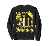 Girl Its My 11th Birthday Happy Sunflower Butterfly Happy Its My 11th Birthday para niñas y mujeres, girasoles y mariposas, regalos de cumpleaños, traje de cumpleaños de 11 años, 11 cumpleaños, adolescentes, cumpleaños, niñas, It's My 11 años, fiesta de cumpleaños para niñas, fiesta de 11 cumpleaños
