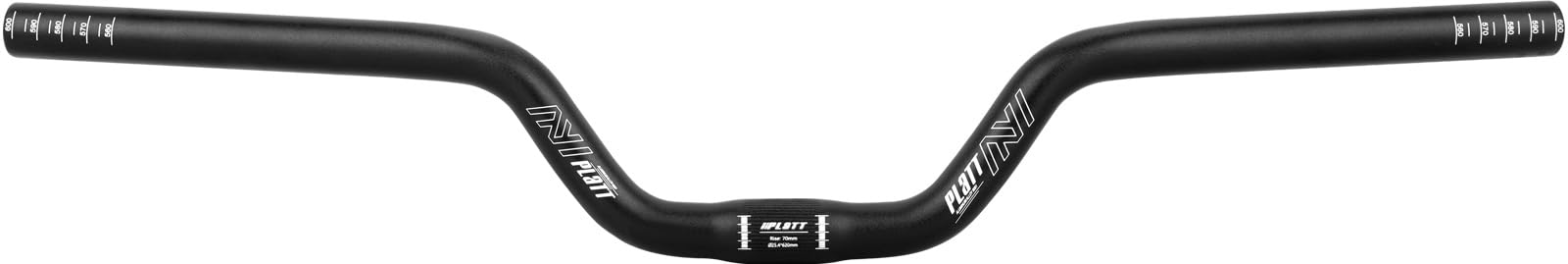 PLATT 25.4/31.8mm Mountain Bike Handlebar/Riser Handlebar - (30mm, 35mm, 50mm, 70mm, 90mm, 120mm, 160mm) High-Rise Aluminum Alloy MTB Handlebar (25.4mm-620mm, 70mm Rise) — image 1
