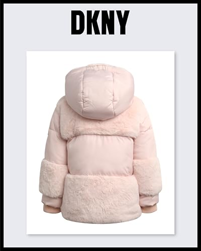 Dkny Baby Girls' Winter Coat - Polar Fleece Lined Hooded Bubble Jacket For Toddlers thumb #6