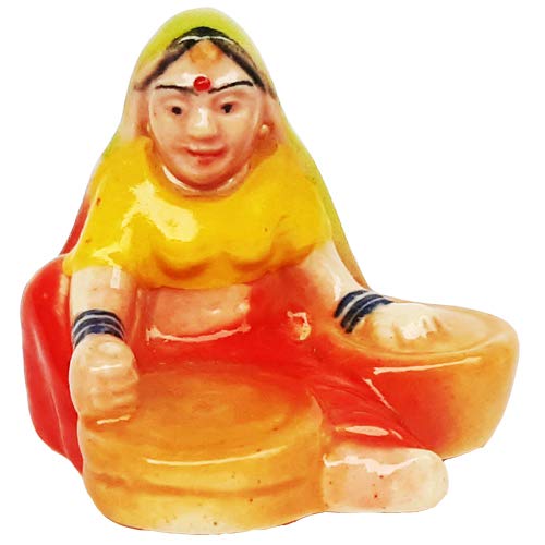 Bloom Bagicha Ceramic Miniature Lady Grinding Flour for Fairy Garden/Landscaping/Tray Gardening (B07WKCQX1K) Amazon Price History, Amazon Price Tracker