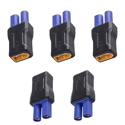 Adaptateur EC5 vers XT60 mâle femelle connecteur batterie RC sans fil Poyiccot lot de 5 pièces