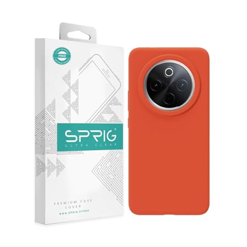 Image of SPRIG Compatible with Vivo T4 Premium SilkTone Back Cover Drop Tested Shock Proof Mobile Case for Men, Women, Boys and Girls with Camera Protection (Orange)