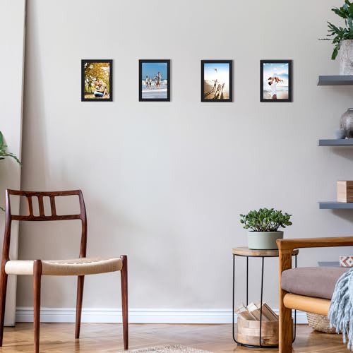 Edenseelake 4x6 Picture Frame Set of 15, Black Wood Photo Frame 4 by 6 for Wall or Tabletop Display - Thumbnail 4