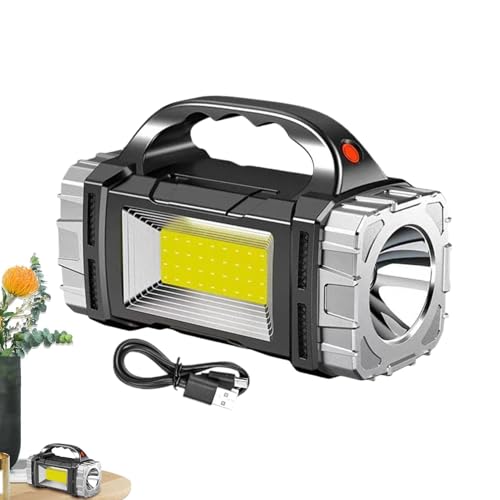 Focos LED solares para exterior - Lámparas solares para exterior con mando a distancia | Luz solar LED para exteriores con panel solar grande, accesorios portátiles para acampar y equipo de montañismo