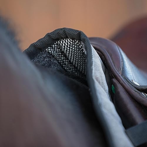 Foto von Equine-Microtec Pony Schabracke aus Baumwolle mit luftigem Air Kanal | Springen, Dressur und Vielseitigkeit | Silver-Grey | Pferde zubehör schabracke Pferd Pferde Sachen