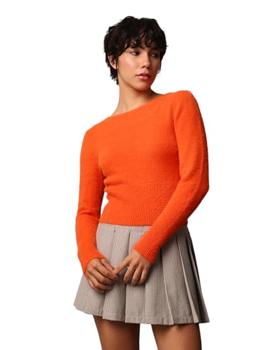 Image of Only Women's Nylon Blend Round Neck Sweater