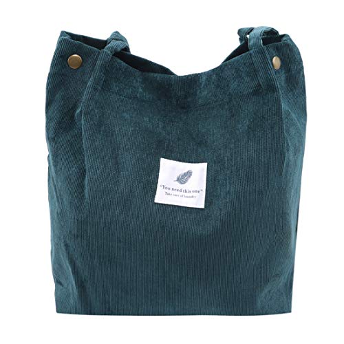 VWH Umhängetaschen Umwelt Einkaufstasche Tote Paket Crossbody Taschen Geldbörsen Casual Handtasche(Dunkelgrün) Cover