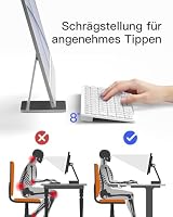 Inateck ultradünne Bluetooth-Tastatur, 3 Bluetooth Kanäle, ergonomisch – Ansicht 9