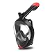 SEABEAST AF90 Full Face Snorkel Mask, Real Anti-Fog Snorkeling Mask Large View with Foldable Tube and Removable Camera Mount