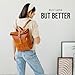 BERLINER BAGS Vintage Genuine Leather Backpack Seattle, Small Backpack, Bookbag for Women - Brown