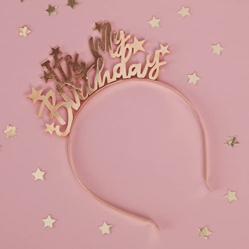 Ginger Ray Serre-tête en métal doré avec inscription « Happy Birthday » Cover