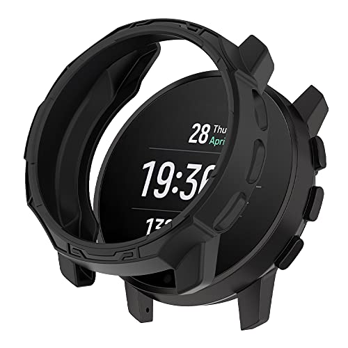 HeeNia Suunto 9 Peak �Ή� �P�[�X �V���R���ގ� �ی�P�[�X �J�o�[ �Ռ��z�� ���y�� �_�� �Ռ��h�~ �C�菝�h�~ �ی�J�o�[ Suunto 9 Peak �p (�u���b�N)