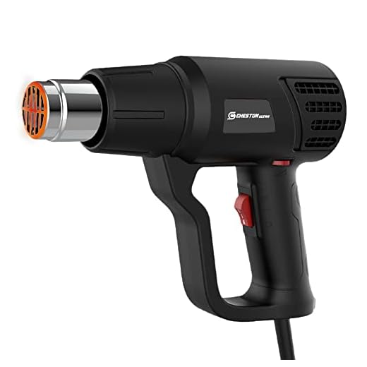 Cheston Ultra 2000W Heat Gun | Dual Air Flow Control Ranging from 300-500L/min & Variable Temp from 350°C-550°C I Hot Air Gun with for Crafts, Shrink Wrapping, Stripping Paint