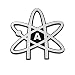 Atheist Atom Chrome Auto Emblem - 3.5" x 3.5"