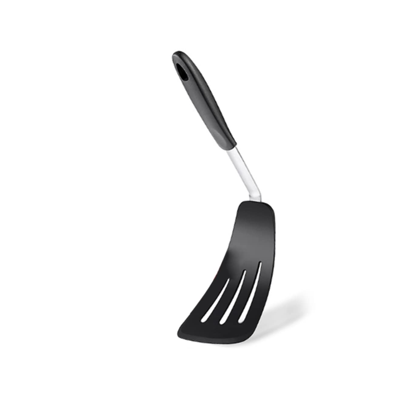 TOPBATHY 2piezas Espátula De Cocina De y Acero Inoxidable Utensilio De Cocina Antiadherente Para Sartenes y Ollas Diseño Para Colgar Color Negro