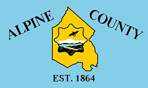 Drapeau Large Alpine County, California pour mât et décoration intérieure