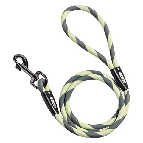 NVTED Waterproof Dog Leash Durable Waterproof Odor Proof Premium PVC Pet Lead Fast Clasp Adjustable Lengths for Traffic Control Safety for Medium Large Dogs - 4ft, Green Cover