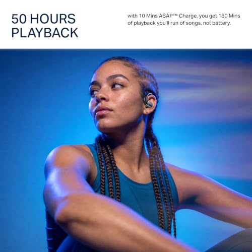 Image of boAt Airdopes Stride with Up to 50 Hrs Playtime, Quad Mics ENx Tech, Open-Ear Comfort, 13mm Drivers, Beast Mode, Spatial Audio, IPX4 Resistance, Multipoint Connectivity OWS Earbuds (Ash Black)